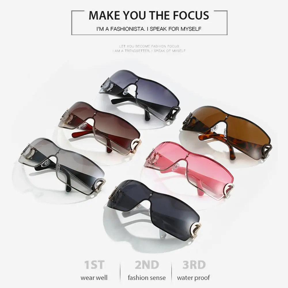 

Trending Men's Shades Modern Gradient Lens Women's Sunglasses Y2K Sunglasses Wrap Around Futuristic