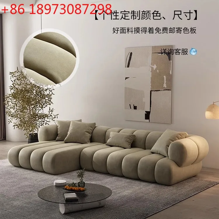 أريكة قماش كريمي رملية من وابي أريكة بثلاثة أشخاص بصف مستقيم ومفاتيح البيانو وأريكة كاتربيلر