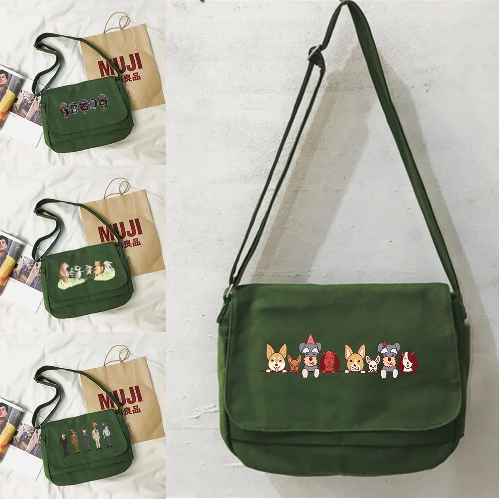 

Сумка-мессенджер, многоразовые экологически чистые повседневные сумки, модные мужские и женские сумки через плечо, портативная сумка-органайзер, мультяшная серия