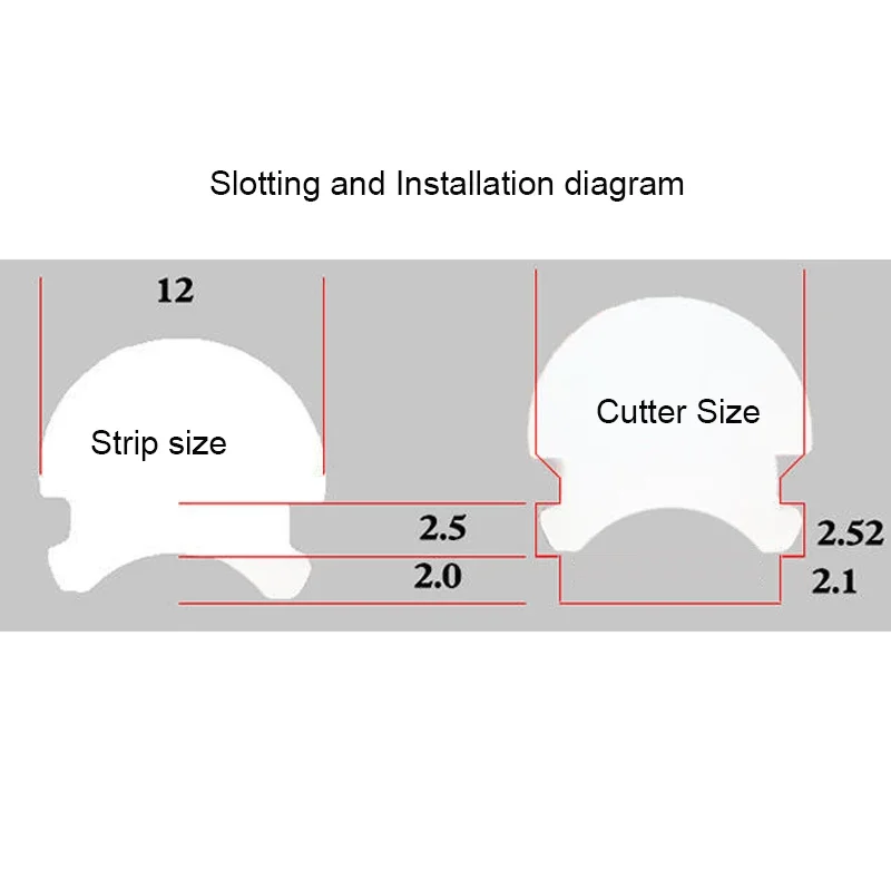 1PCS 6/8/12MM Neon Lights LED Slotting Milling Cutter Tungsten Carbide Acrylic Advertising Words Light Strip Molding End Mill