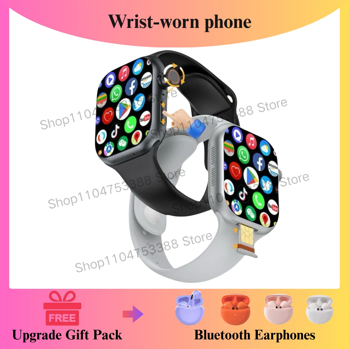 

2025 Smart Watch S36 2.29 inch Amoled Touch Screen Rotary Camera GPS WIFI Video Call Sim Card 256GB Compass Cellular Smartwatch