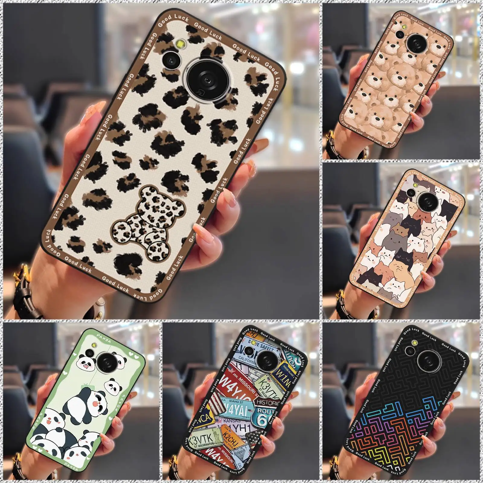 Casing ponsel tahan kotoran lucu untuk Sharp Aquos sense8/SHGI1/SH-54D pembungkus penuh tahan lama casing pelindung lembut tahan guncangan