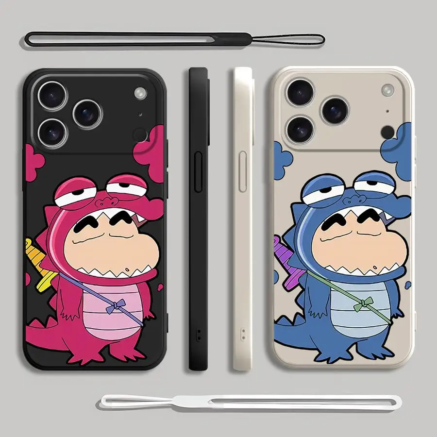 Case for Apple iPhone 17 Pro Max 12 Plus 16 Air 13 Mini 11 15 7 8 XS XR Phone Cover Crayon Shin-chan Cartoon