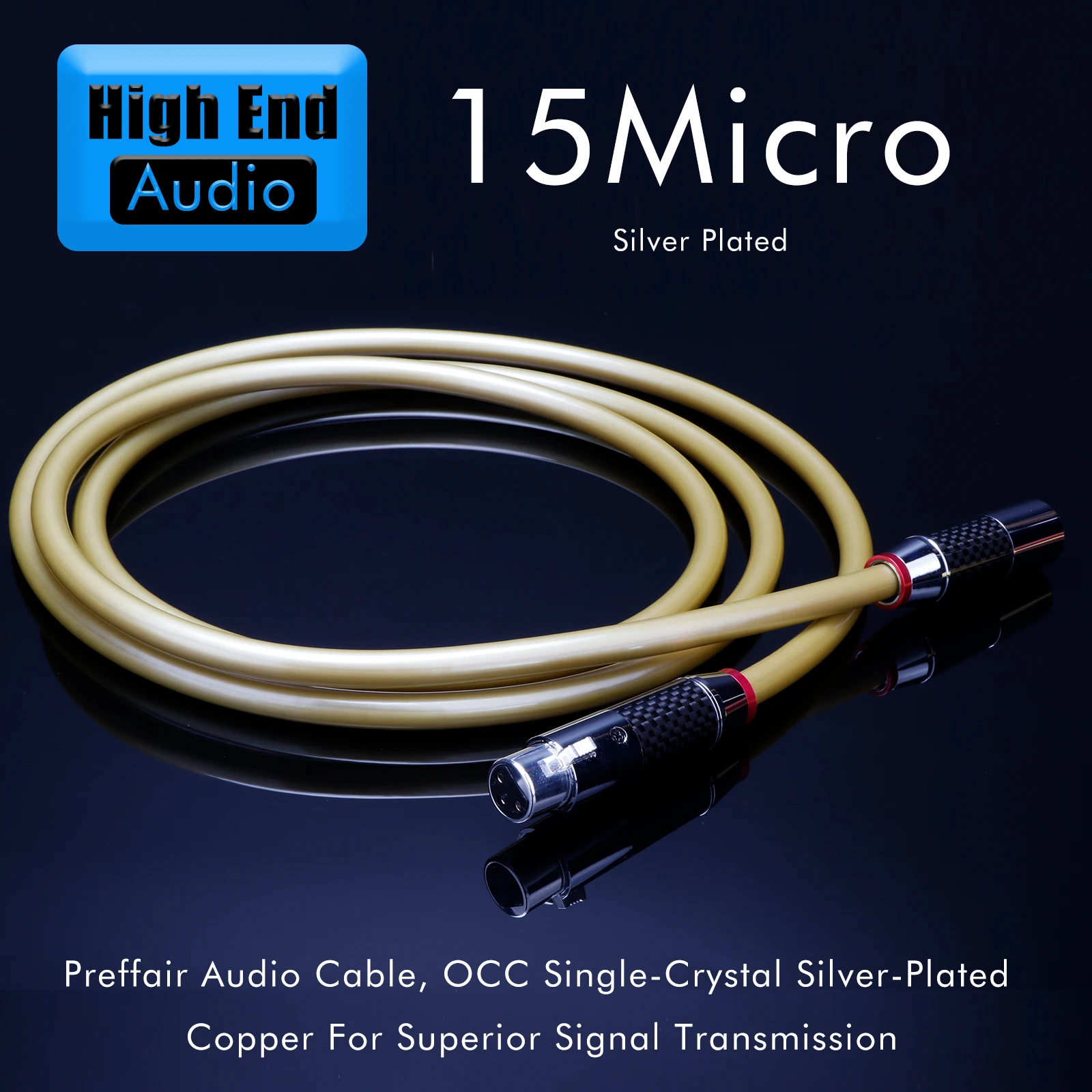 Preffair HI-End 110Ohm XLR Balanced Coaxial Digital Cable Signal wire AES / EBU audio Cable for microphone