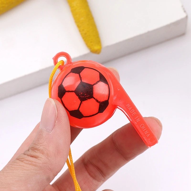 25pcs Colorful Football Whistle Cheerleading Kids Sports Noise Maker Whistles Toys Birthday Party Favor Package Pinata Stuffing