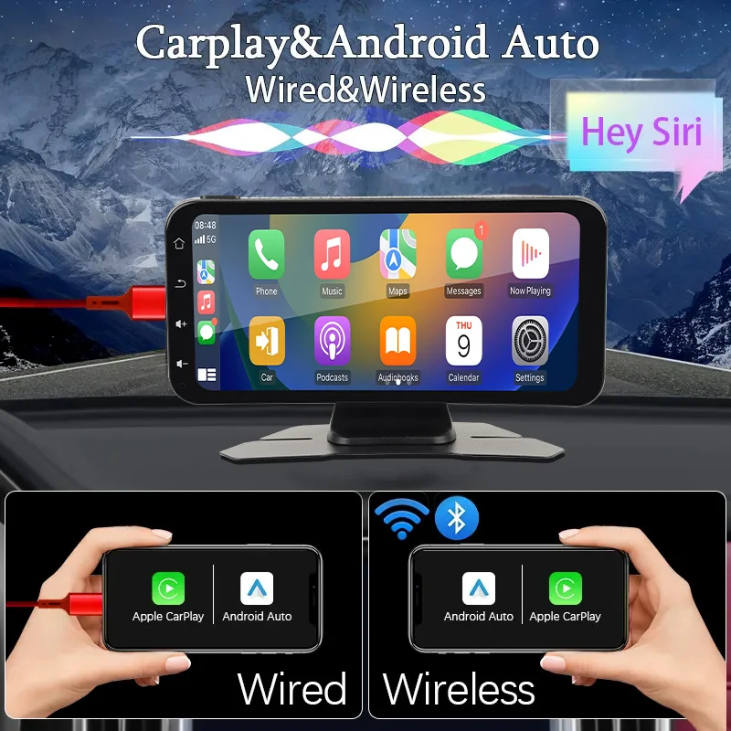 JIUYIN 6.25 Inch Touch Screen Universal Car Radio Multimedia Navigation Wireless CarPlay Android Auto Bluetooth Music Player