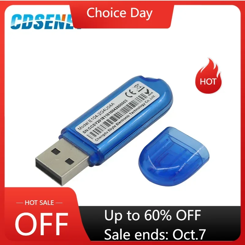 Модуль Bluetooth CC2540, USB интерфейс, трансивер BLE4.0 CDSENET E104-2G4U04A 2,4 GHz SoC 4dBm 60m с антенной PCB