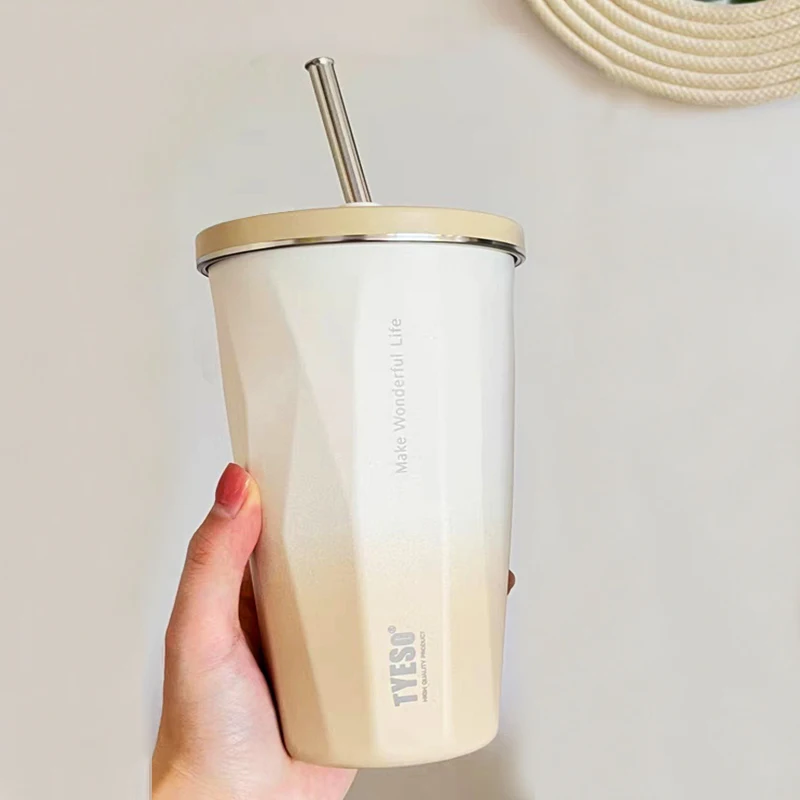 600 مللي Tyeso بهلوان الترمس القهوة القدح الفولاذ المقاوم للصدأ معزول زجاجة مانعة للتسرب الترمس جدار مزدوج مقهى كوب قارورة تفريغ سيارة #3