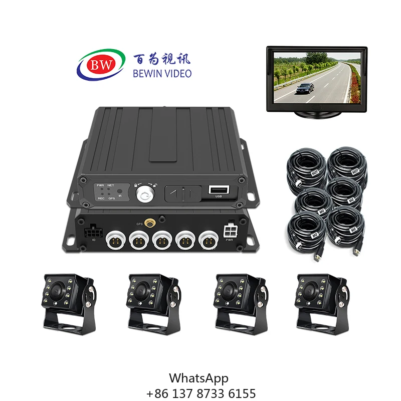 Ahd Gps 4G Wifi Hdd Mdvr Counting Camera Mobile Dvr 4Ch Kit Car Bus Cctv