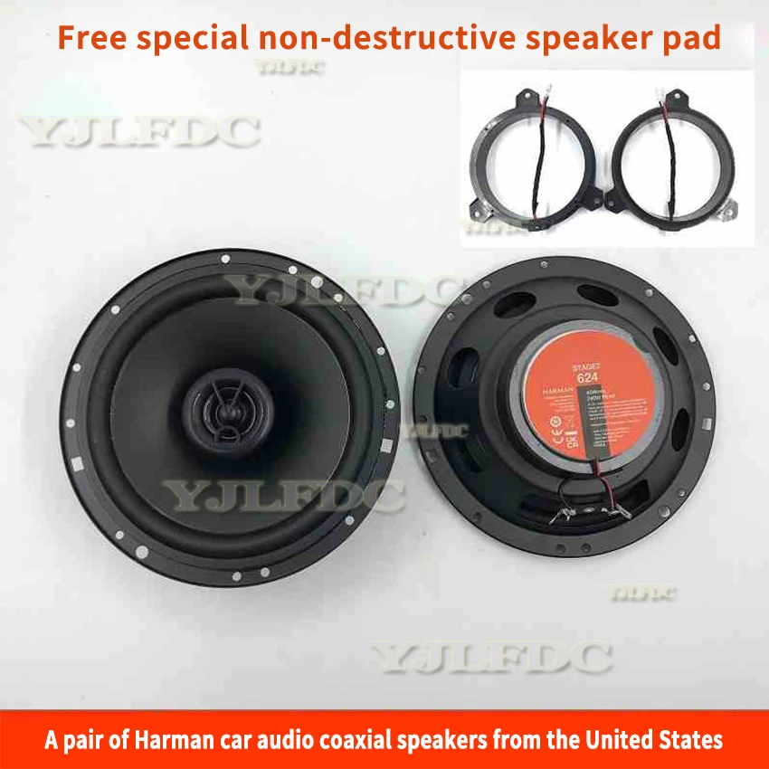 6.5 Inch JBL Coaxial Subwoofer Full Band Range Automotive Speakers Treble Midrange Music Stereo Speakers 2pcs