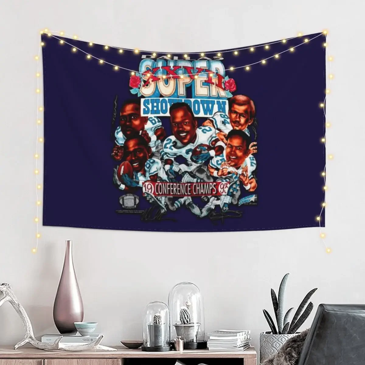 vintage 1993 Dallas conference champs Super Bowl XXVII Tapestry Cute Room Things Custom Tapestry