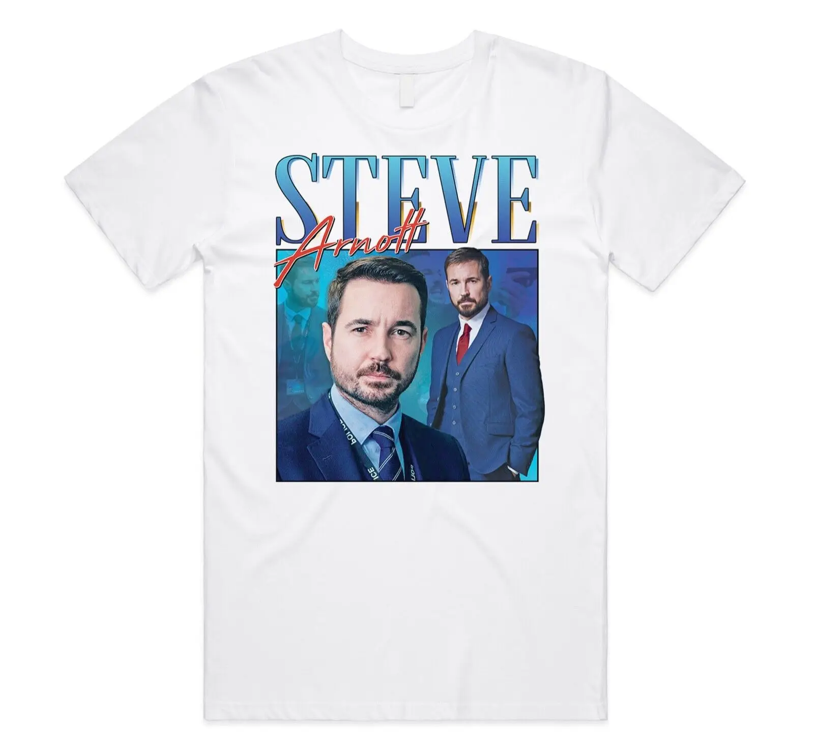 Steve Arnott Homage T shirt Funny Line Of Duty Retro Detective 90s