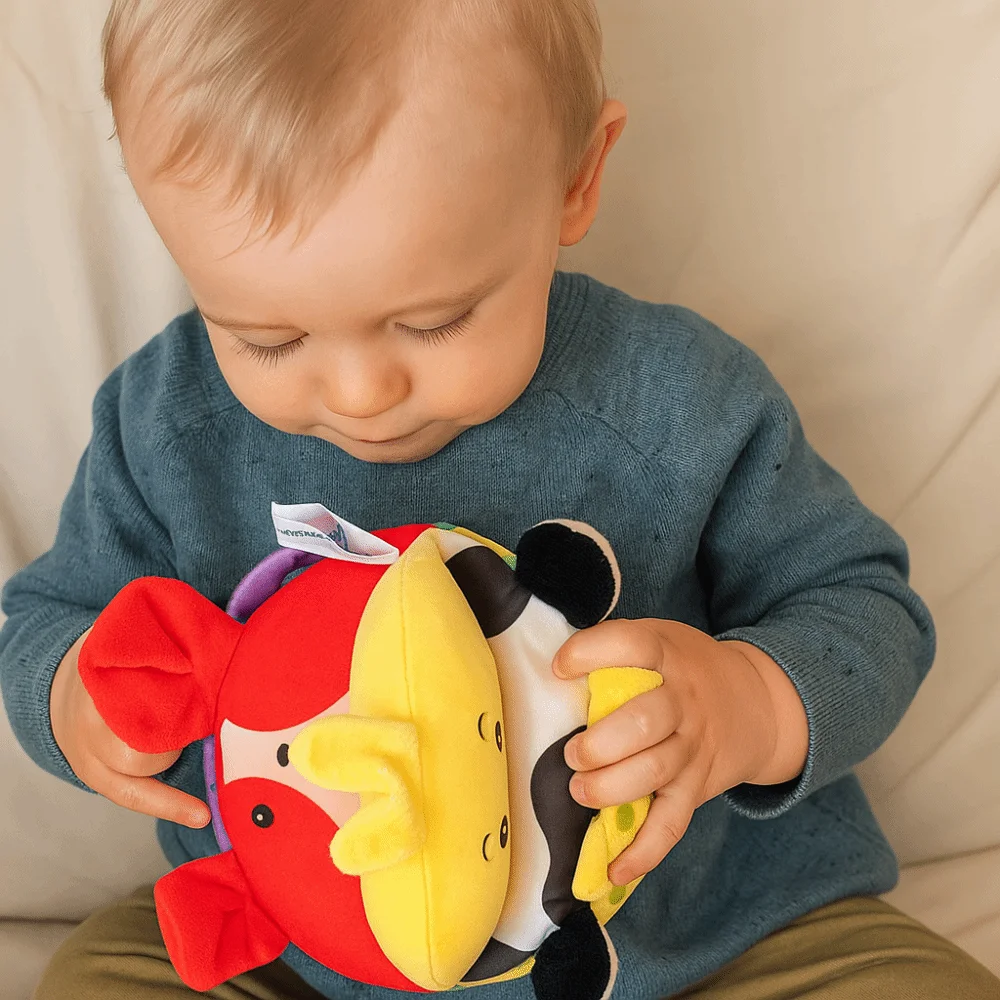 Palla da presa a mano per bambini in peluche, palline interattive Montessori per l'educazione precoce, palline di intelligenza, allenamento, palline di stoffa per bambini fatte a mano