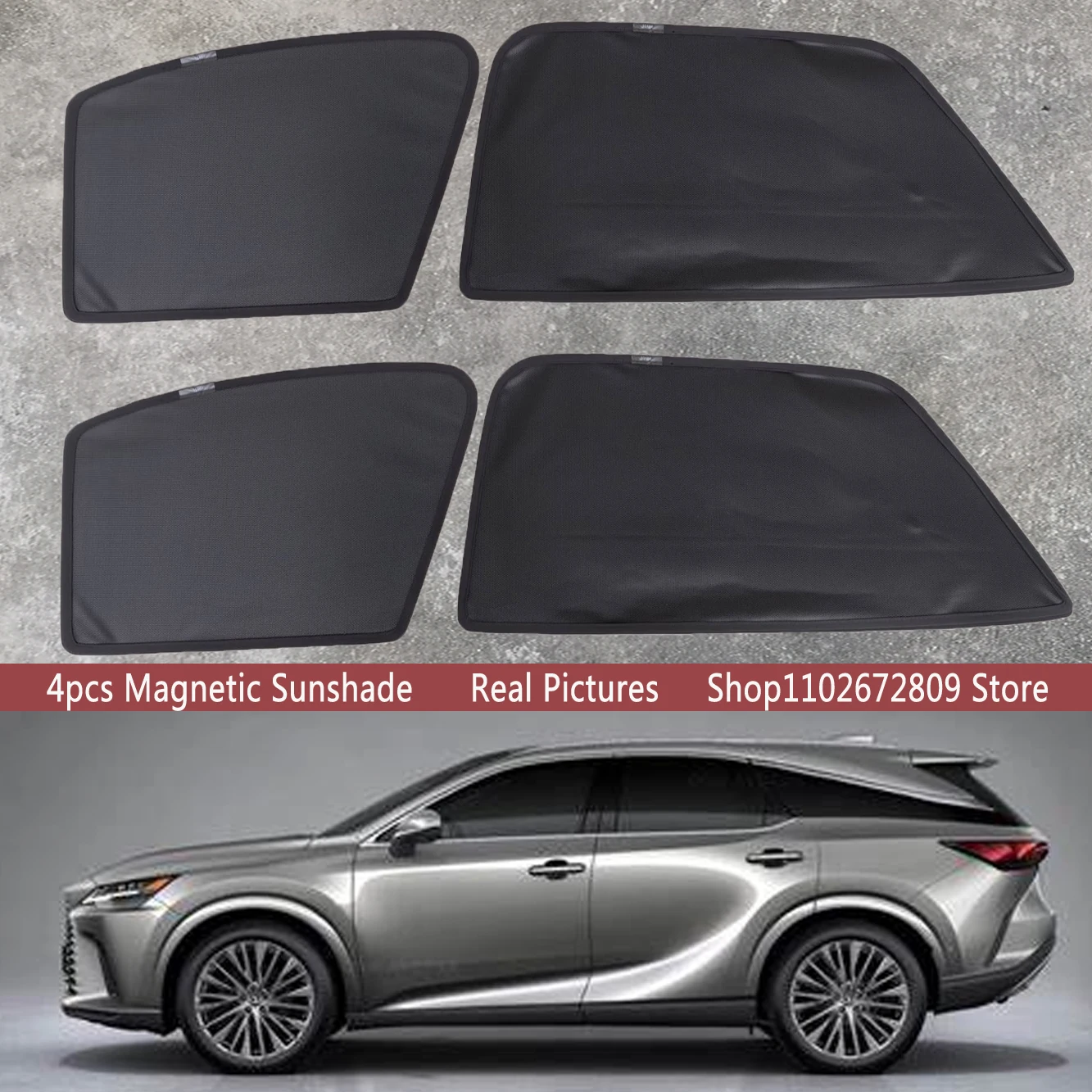 Magnetic Car Sunshade Shield Front Windshield Frame Curtain Sun Shades for Lexus RX RX350h RX500h RX450h ALA10 ALH1 2023 2024