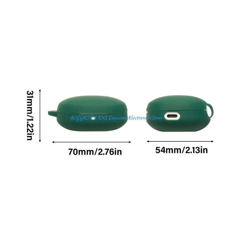 غطاء حماية من السيليكون لسماعات الأذن X2Evo، تصميم مقاوم للصدمات، جراب ناعم مع فتحة دقيقة، سهولة الوصول إلى الزر