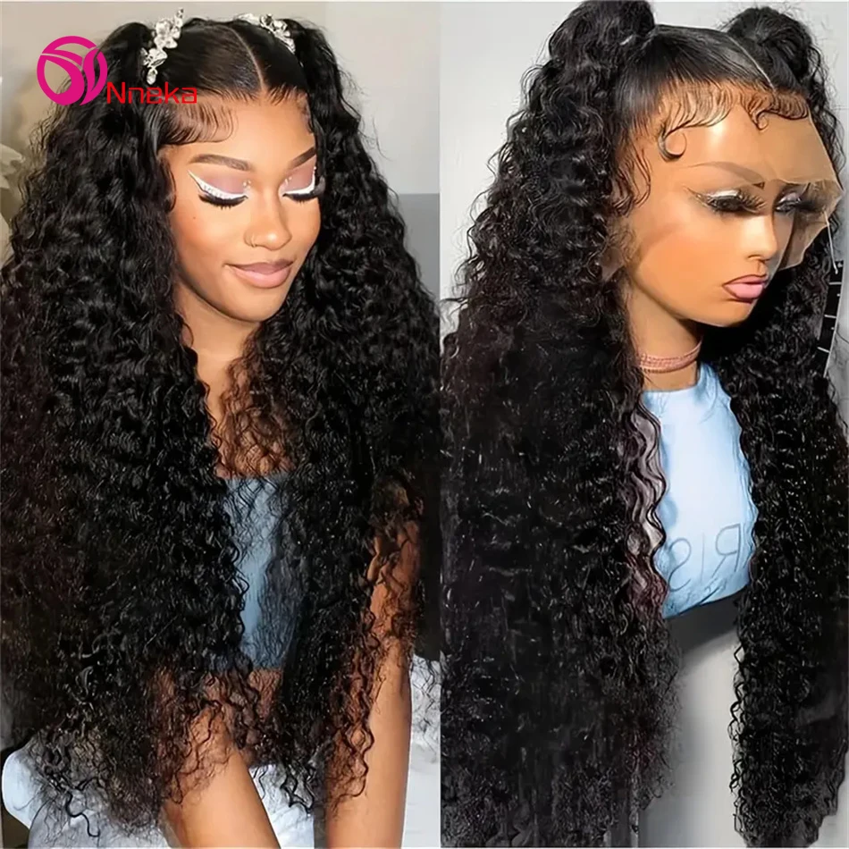 

200% Density 13x4 Deep Wave Lace Front Wig Brazilian Human Hair Wigs For Women Pre Plucked 13x6 hd Lace Frontal Human Hair Wigs