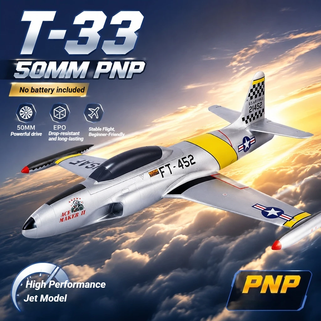 Blue Arrow Model 50mm T-33 Ducted Model Image Throwing Motion Machine Fixed Wing Electric Remote Control Aircraft Adult RC Toy