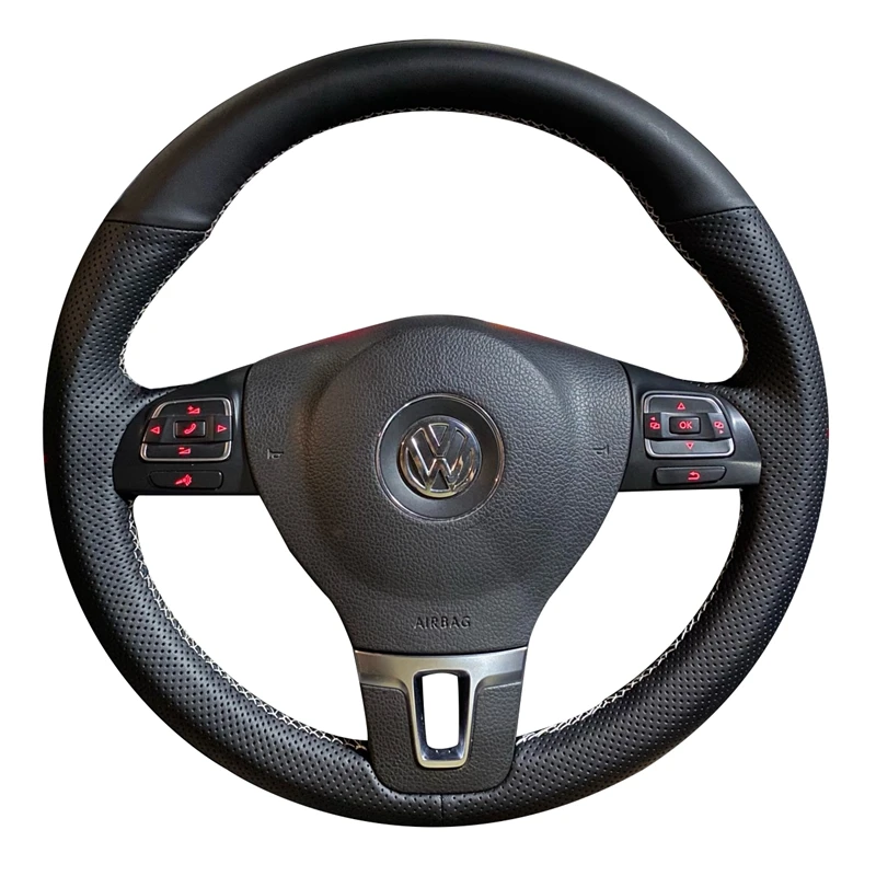 Car Steering Wheel Braid Cover For Volkswagen Golf 6 Mk6 VW Polo Sagitar Bora Santana Jetta Mk6 Anti-Slip Artificial leather