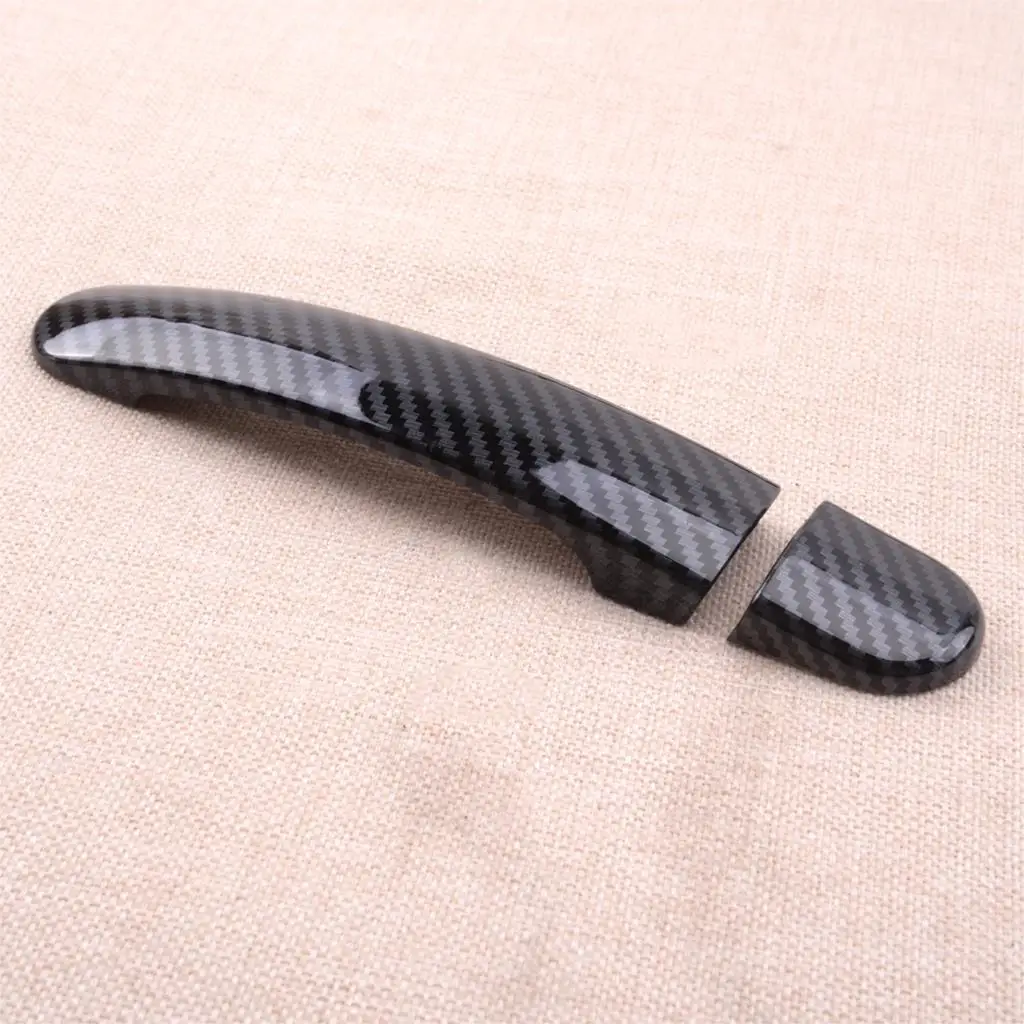 9pcs/Set Carbon Fiber Style ABS Door Handle Cover Trim Accessories Fit for VW Tiguan Jetta MK6 Polo 2012 2013 2014 image 3
