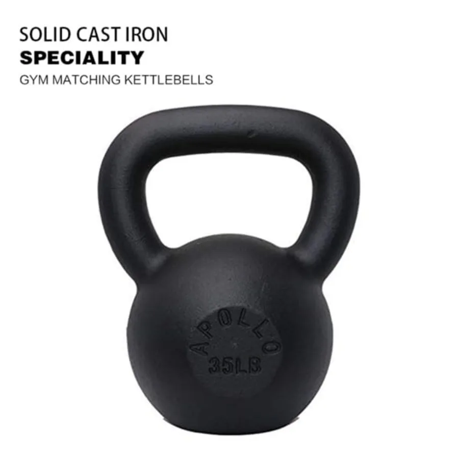 أجراس Kettlebells من الحديد الزهر الصلب بوزن 35 رطلاً مثالية لتدريب قوة صالة الألعاب الرياضية المنزلية وبناء العضلات معدات وزن متينة كاملة