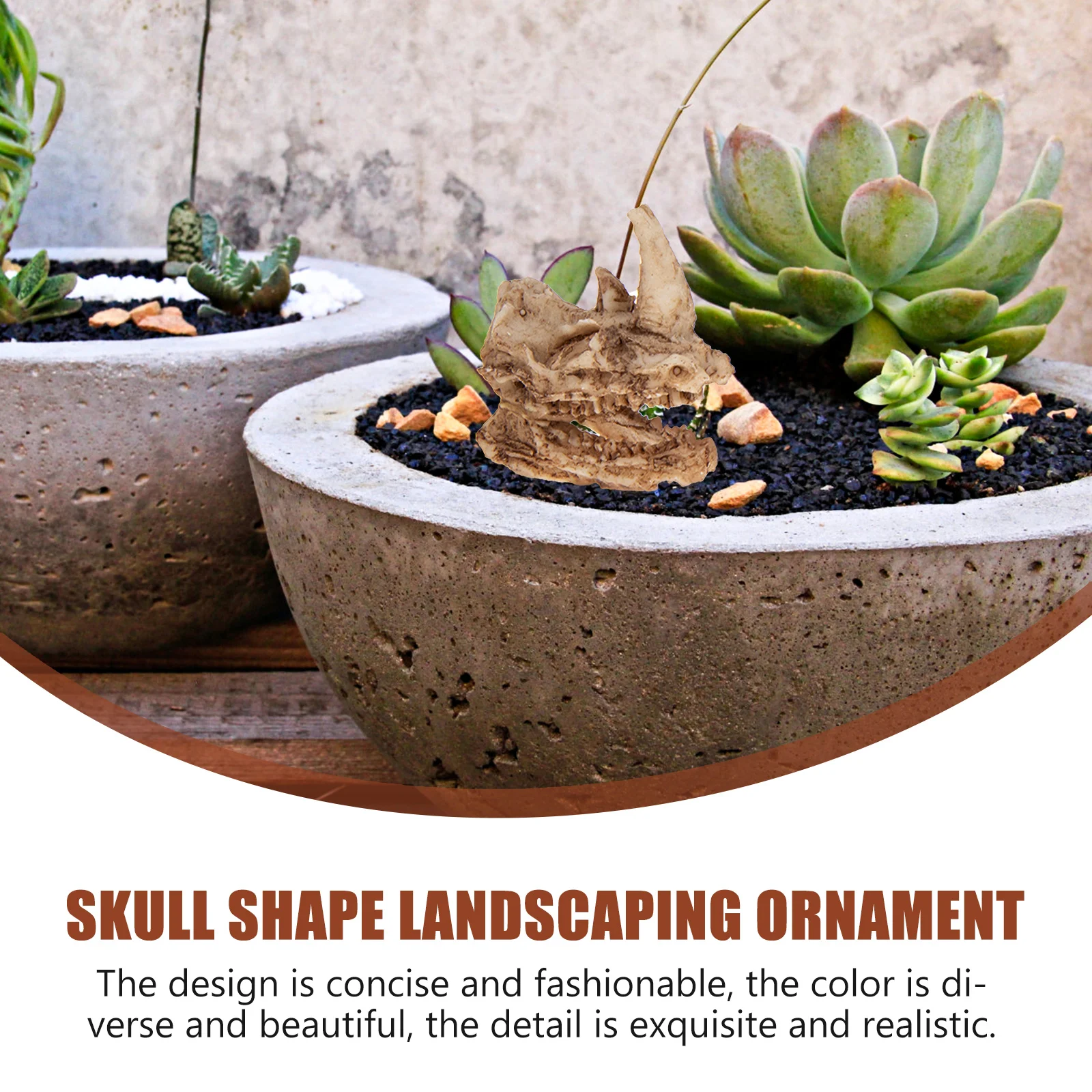 

4pcs Mini Skull Statue Ornament Compact Micro Landscape Decor For Indoor Outdoor Garden Bonsai Home Office Miniature Resin