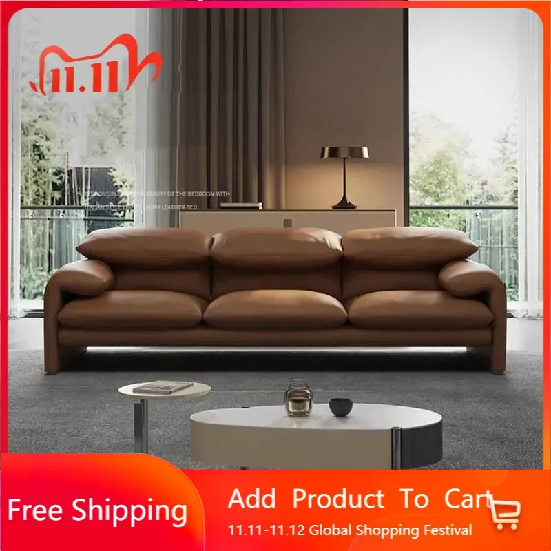 

Mid Century Recliners Sofa Lounge Living Room Modern Leather Accent Italian Sitting Lounge Service Muebles Trendy Furniture