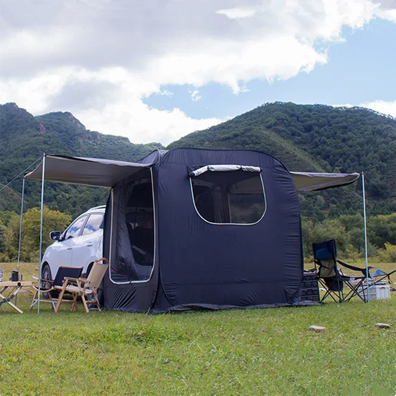 YOUSKY Self-Driving Camping Tent with Sunshade, Vehicle Tail & Side Extension, Perfect for Road Trips & Outdoor Escapes