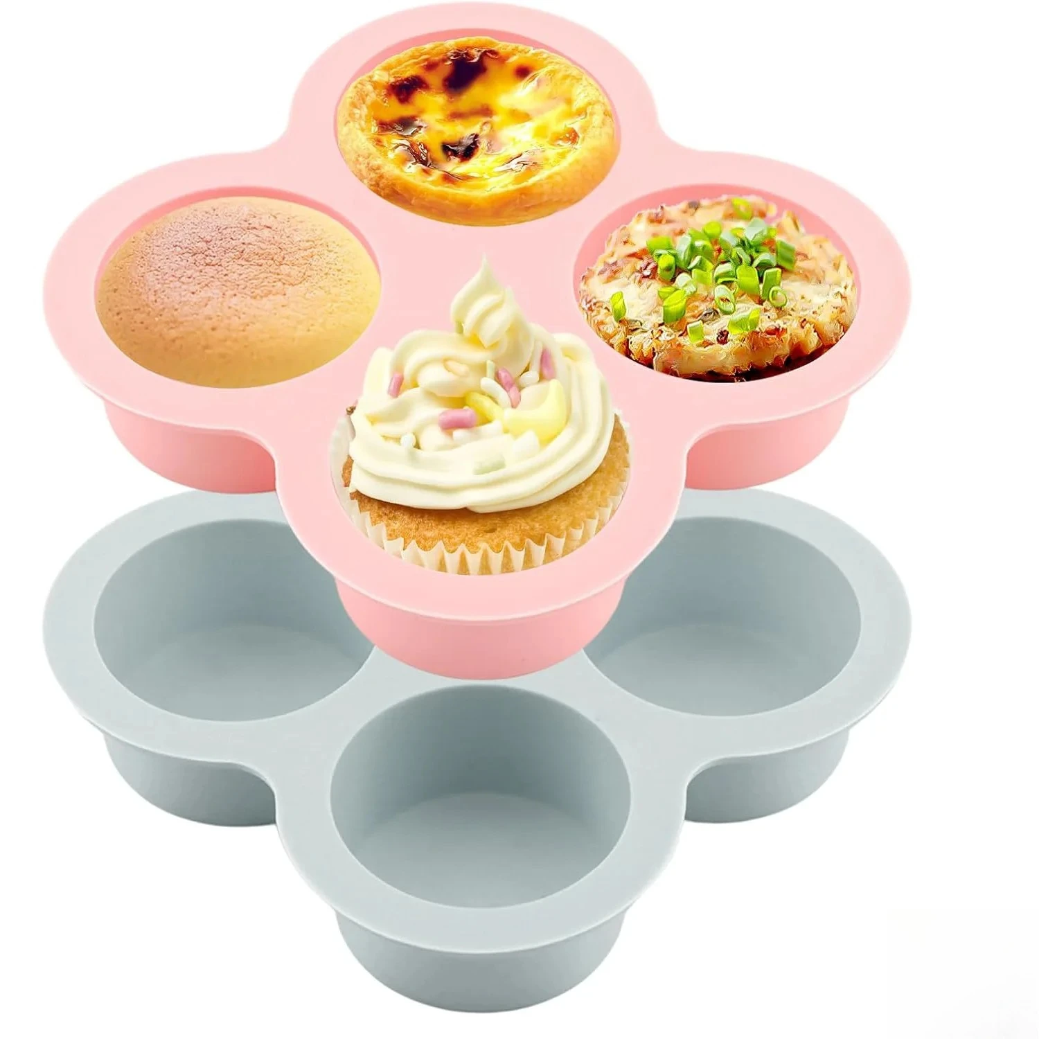 1PC Reusable Silicone Air Fryer Egg Mold Non-Stick Cupcake Molds for Air Fryer Toaster Oven, Air Fryer Accessories for Baking