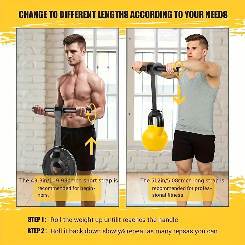 الحديد المعصم الساعد تقوية العضلات التدريب عصا قوة المعدات السوداء حجم عالمي قوة اللياقة البدنية معدات الرياضة في الهواء الطلق #3