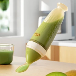 Baby Rice Paste Spoon Seal Against Leakage Newborn Supplement Spoon Feeding Tool Squeeze Silicone Bottle Baby Rice Noodle Feeder
