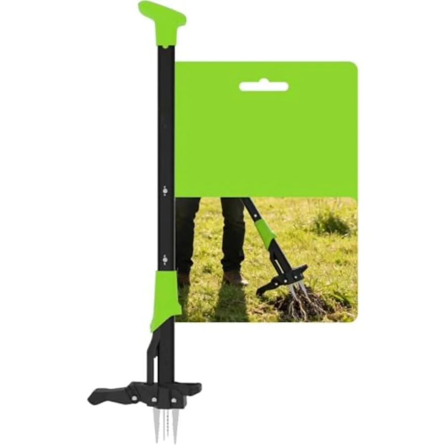 

40" Stand Up Weed Puller Tool Long Handle Remove Weeds 4-Claw with Ejector Gardening Hand Weeding Tool Easy-Eject Easily Remove