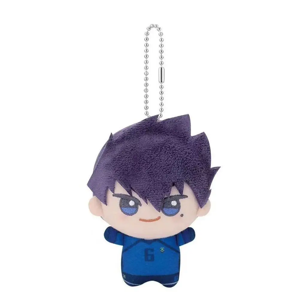New Anime Blue Lock Hiori You Isagi Yoichi Cosplay Plush Doll Fluffy Maumet Pendant Puppet Keychain Keyring Charm Custom Gifts