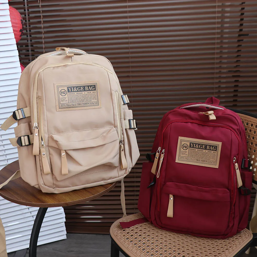 

Высококачественный студенческий рюкзак большой емкости с несколькими карманами на молнии, нейлоновая школьная сумка для отдыха, повседневный подростковый рюкзак, учебник