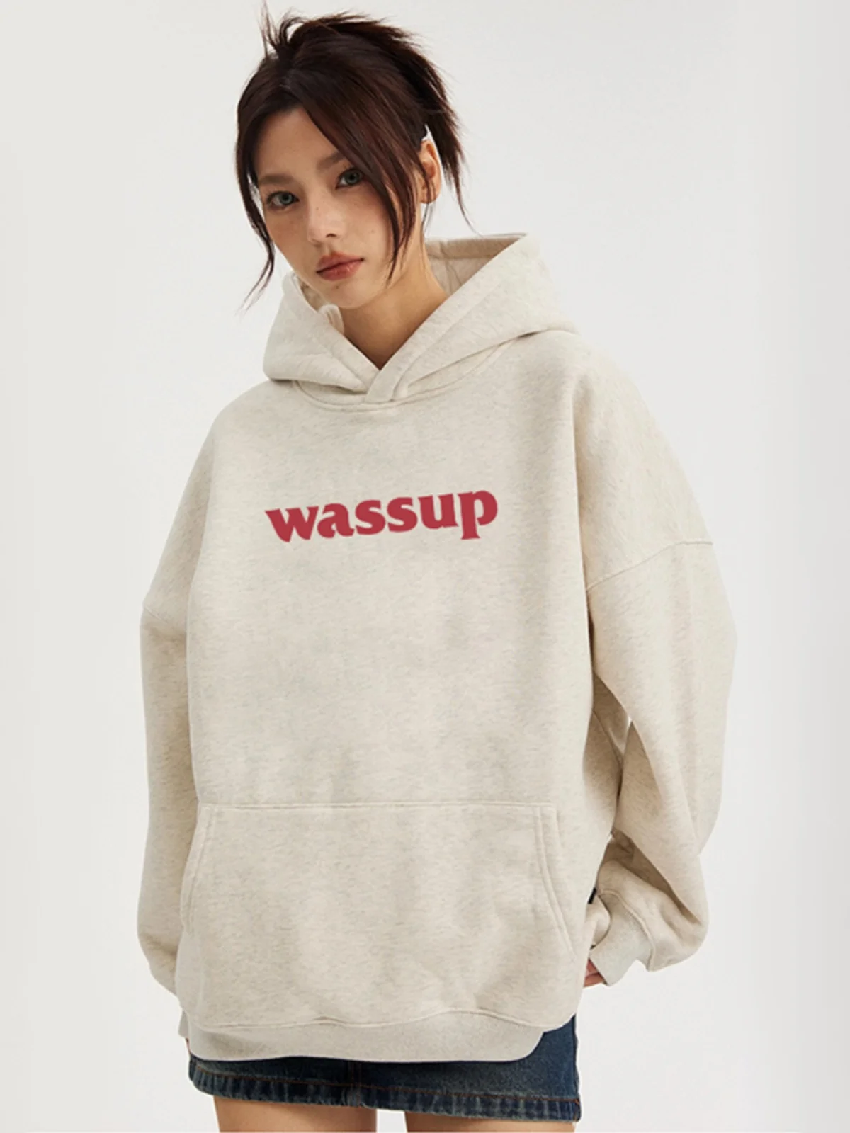 

2024 autumn and winter new trendy brand letter printing sweater trendy brand sweater loose casual pure cotton long-sleeved top
