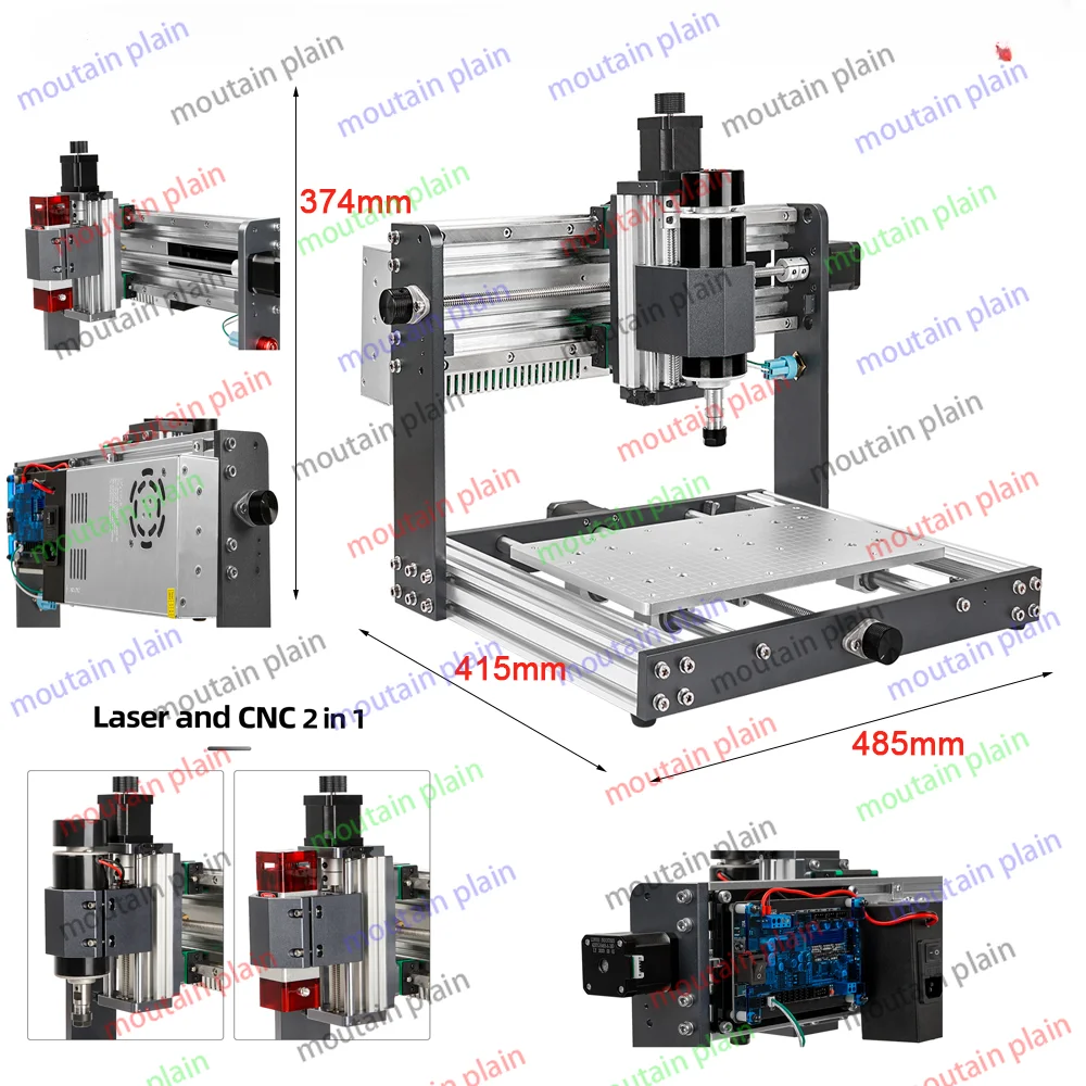 500W 42 Stepper Motor 52MM Spindle Holder Support Laser With Offline Control Panel 3018 Plus V3.0 New Router Machine