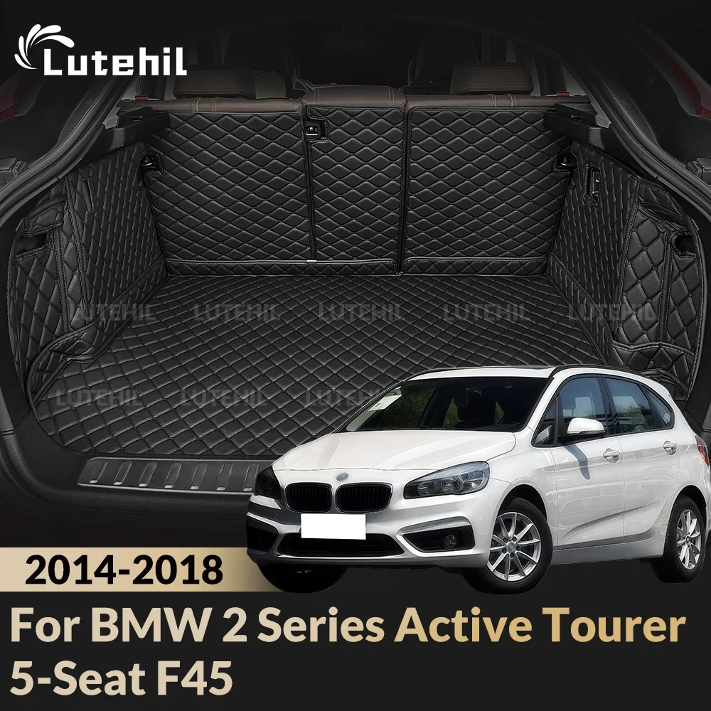 Cargo Liner For BMW 2 Series Active Tourer 5-Seat F45 2014-2018 17 16 Car Trunk Mats Carpet With Backrest Protectors Cargo Mats