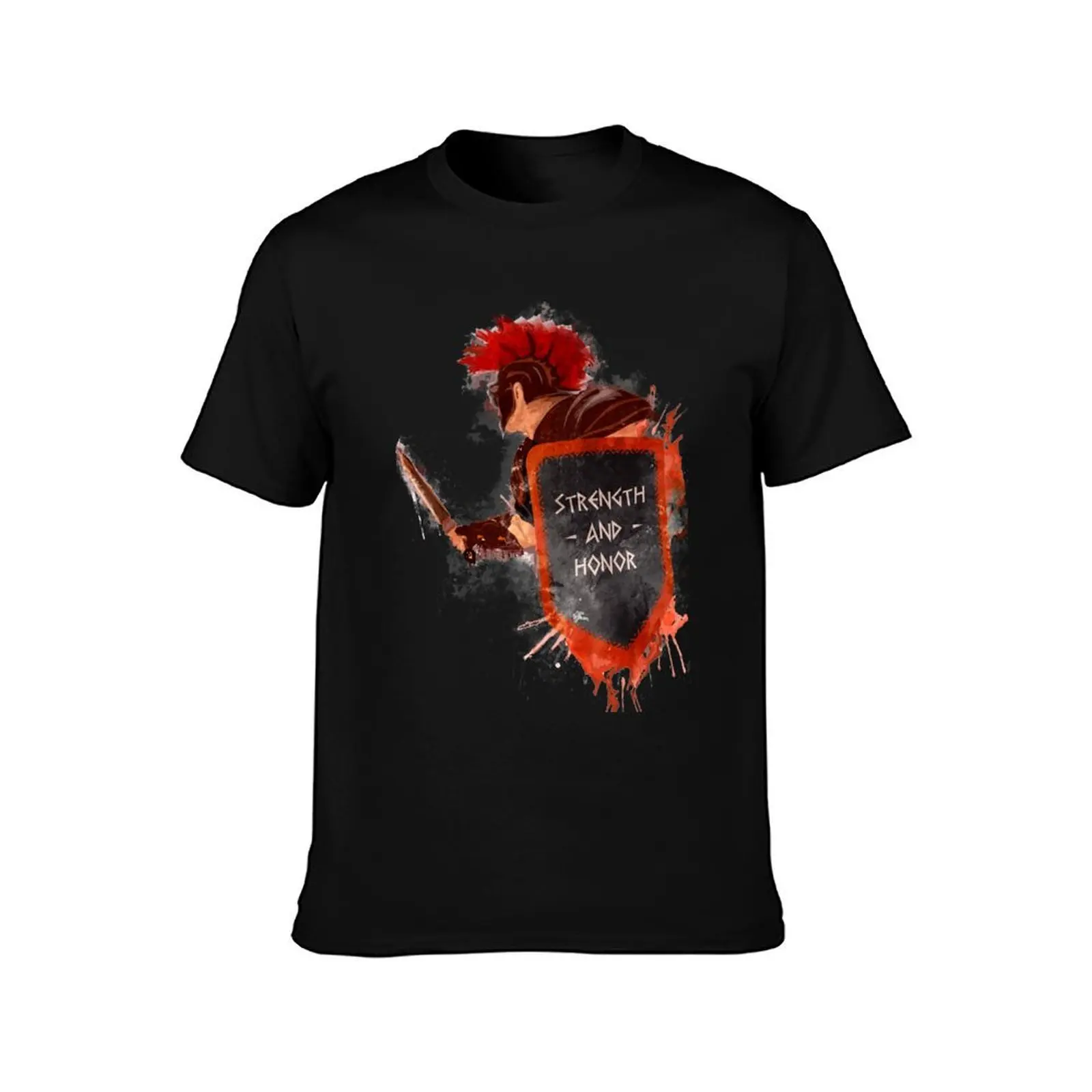 Gladiator, strength & honor T-Shirt Classic Crew Neck Cotton T-Shirt