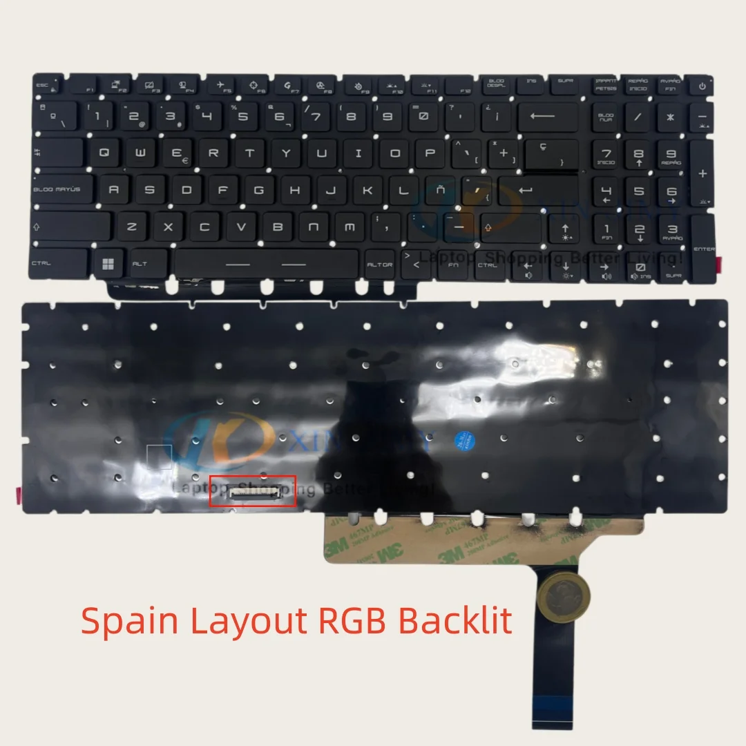 

Keyboad for MSI Vector GP77 13V with Per-key RGB backlit Spanish layout