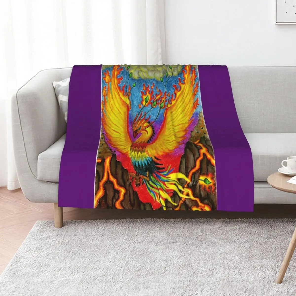 

Phoenix Throw Blanket Luxury Bed Soft Beds Plaid on the sofa Blankets