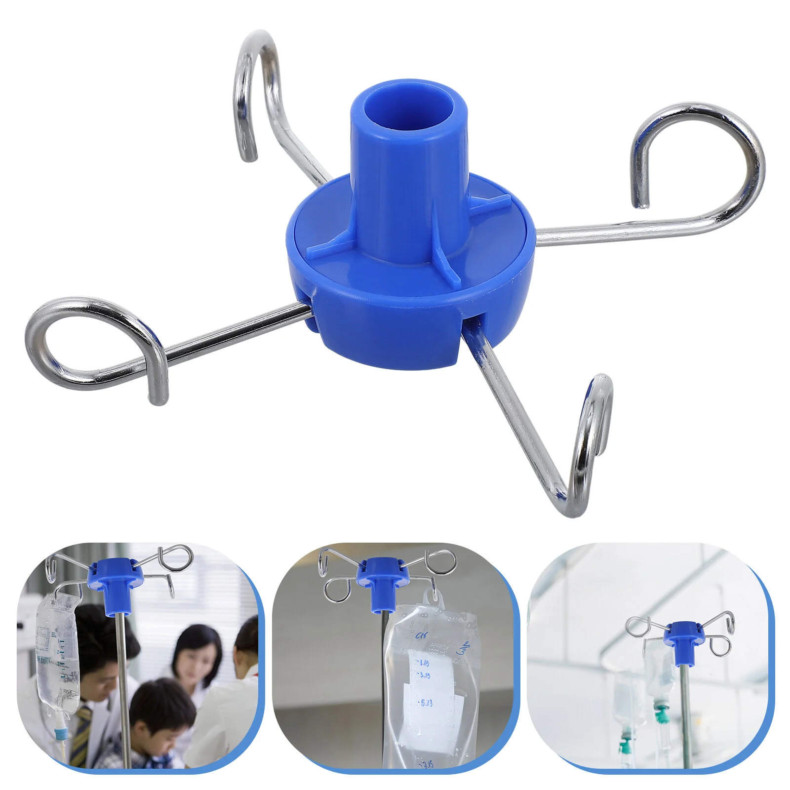 IV Pole Hook Infusion Rack Part Hanger Steel Stand Metal Bracket Plastic Wall Mount Clothes