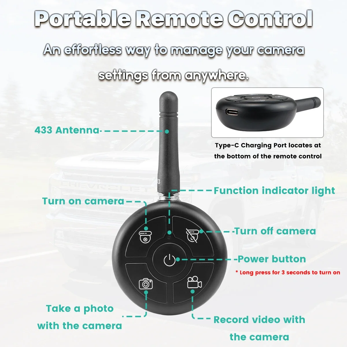GreenYi كاميرا ترخيص لاسلكية تعمل بالطاقة الشمسية 5G WiFi HD 1080P مع بطارية مدمجة 4800 مللي أمبير في الساعة لهاتف iPhone لسيارة Van RV