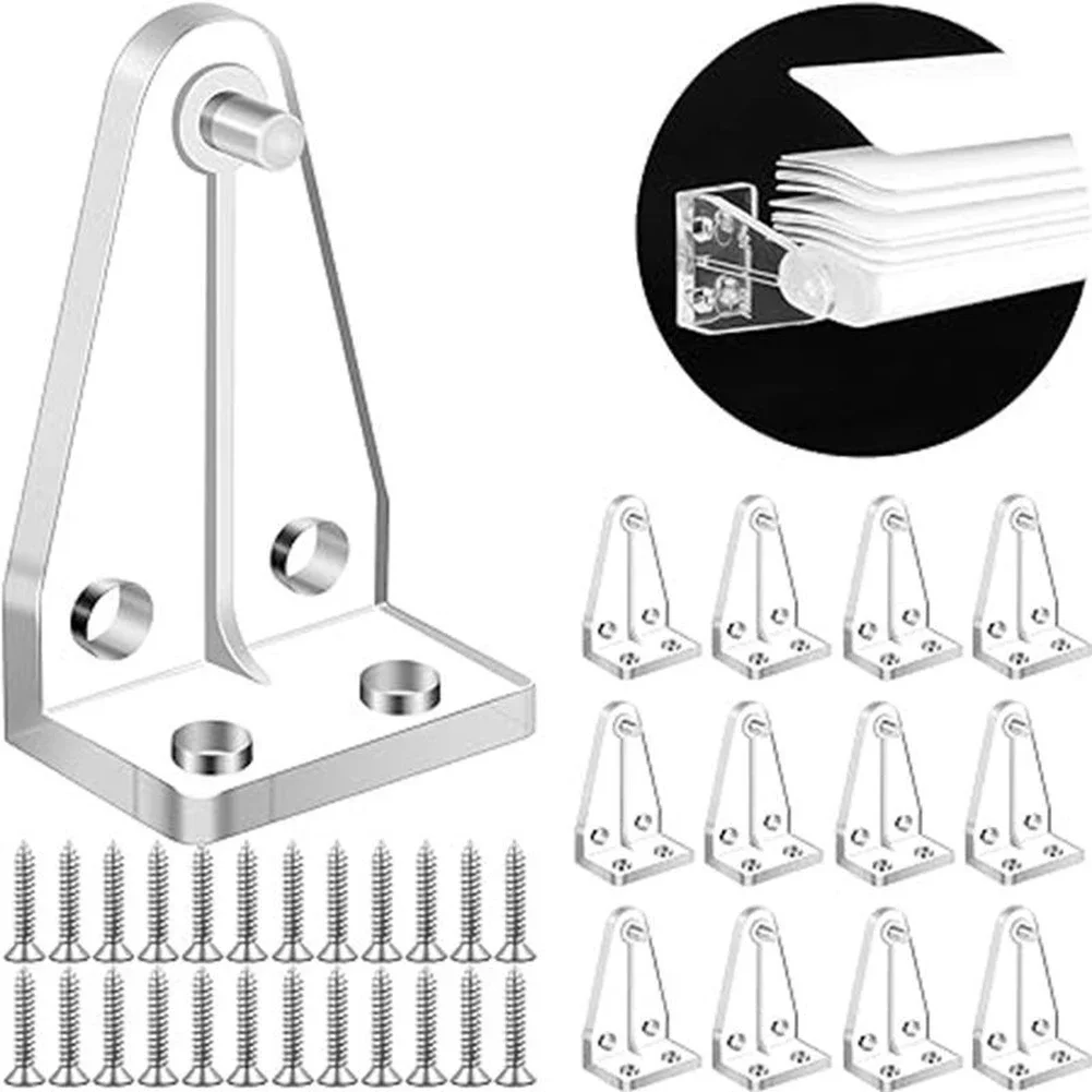 1 Inch Blind Bottom Rail Hold Down Brackets Clips For Wood Faux Wood Pleated Cellular Venetian For Mini Blinds Window Coverings