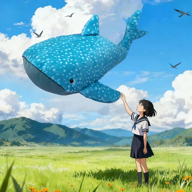 Hot Cute Animal Plush Doll Whale Shark Anime Stuffed Soft Cushion Pillow Soothing Plush Toy Room Decoration Custom Festival Gift