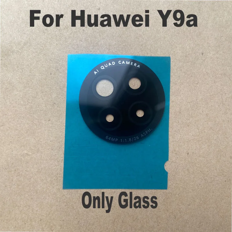 For Huawei Y9A Back Camera Glass Lens Rear Camera Glass With Frame Cover Adhesive Sticker Glue