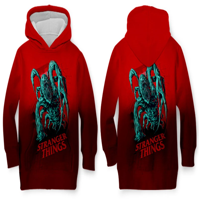 New Stranger Things Film and Television 3D Printed Students Pullover European and American Hooded Sweatshirt For Boys and Girls