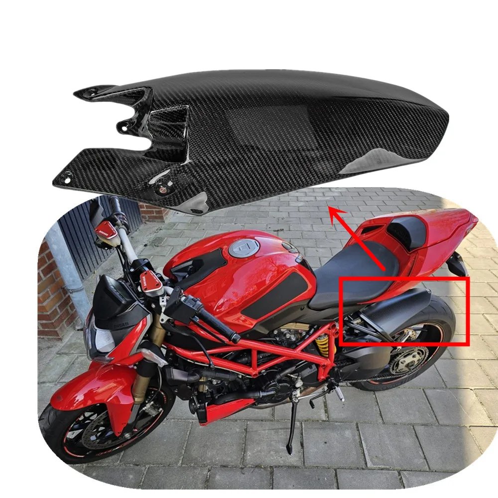 

Carbon Fiber Motorcycle Rear Wheel Fender Cover Splash Guard For Ducati Streetfighter 848 1098 1198 Motorcycles Parts