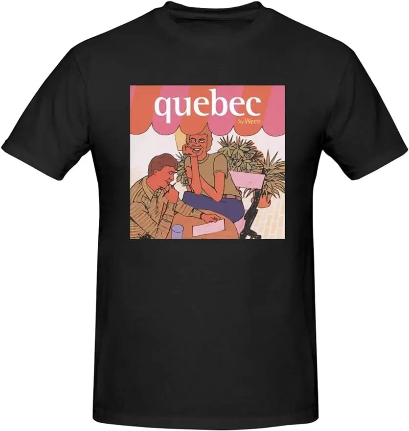 

Ween Quebec Men's T-Shirts Graphic Cotton Short-Sleeve Crew Neck Athletic Casual Tee Shirts Black