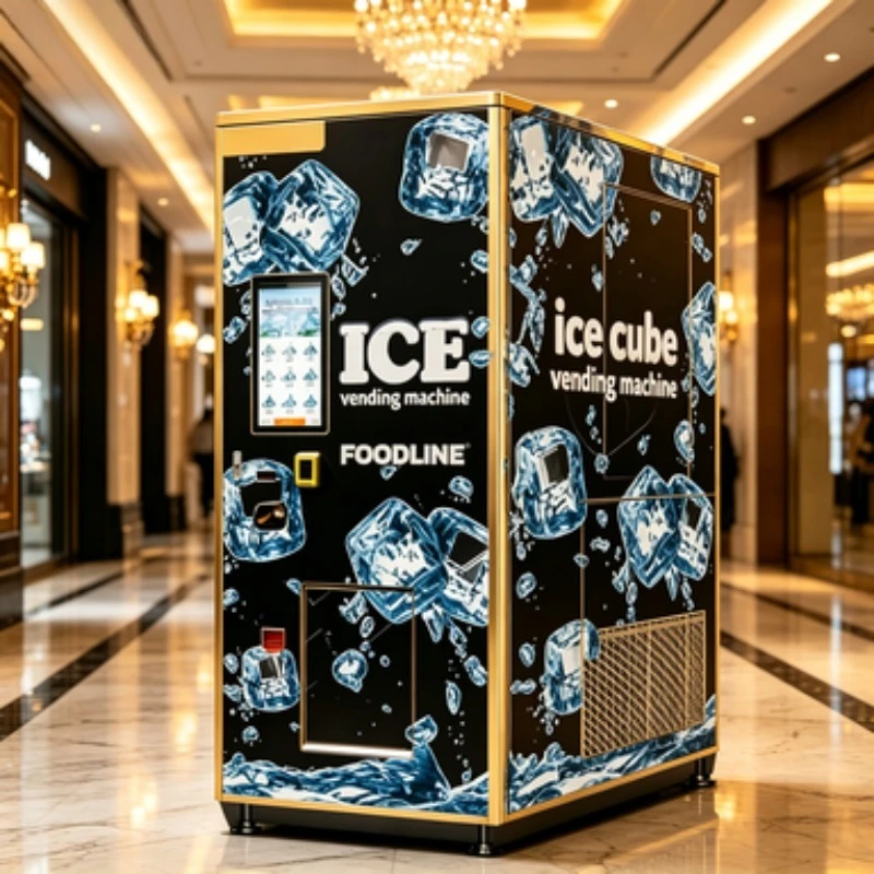 FL Customized Commercial Self Service Automatic 900Kg 24 Hour Grade Ice Cube Maker Dispenser Vending Machine
