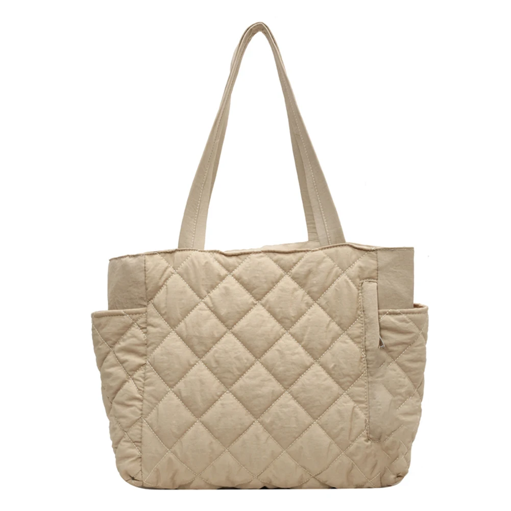 

Women Padded Hobo Handbag Zipper Crossbody Bag Adjustable Strap Diamond Quilted Tote Bag Padding Shoulder Bag Slouchy Travel Bag