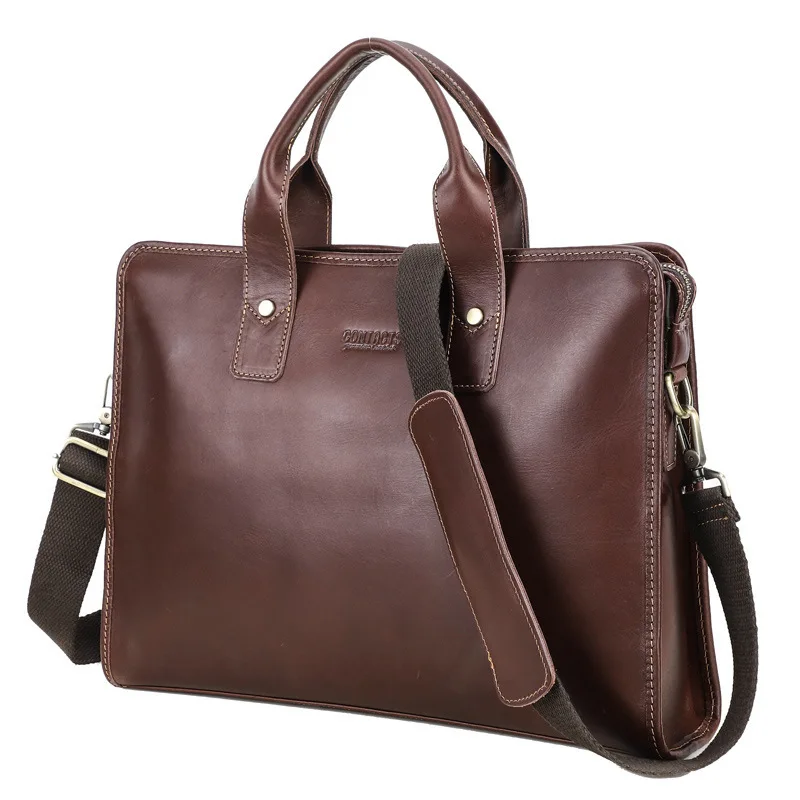 Crazy Horse Messenger Briefcase Luxury Bag Brand Messenger Men Leather Handbags Men's Casual Business сумка мужская портфель